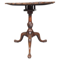 George III Style Mahogany Tilt Top Tea Table