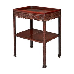George III Style Mahogany Two Tier Side Table or Bar