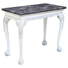 George III Style Marble Topped Console Table