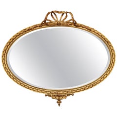 George III Style Oval Gilt Wall Mirror