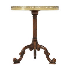 George III Style Parquetry Oval Side Table