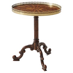George III Style Parquetry Oval Side Table