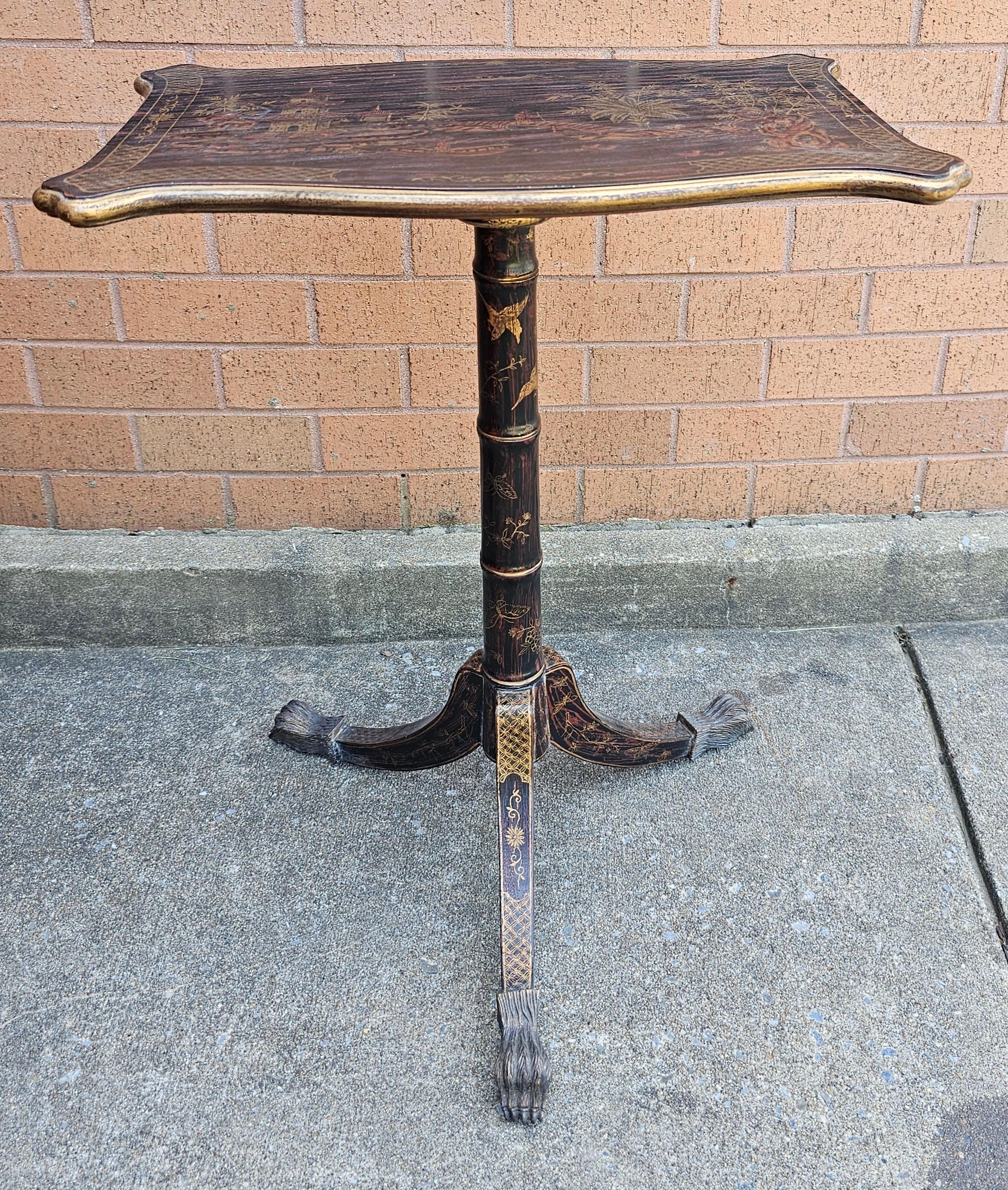 Unknown George III Style Partial Gilt and Black Japanned Side Table