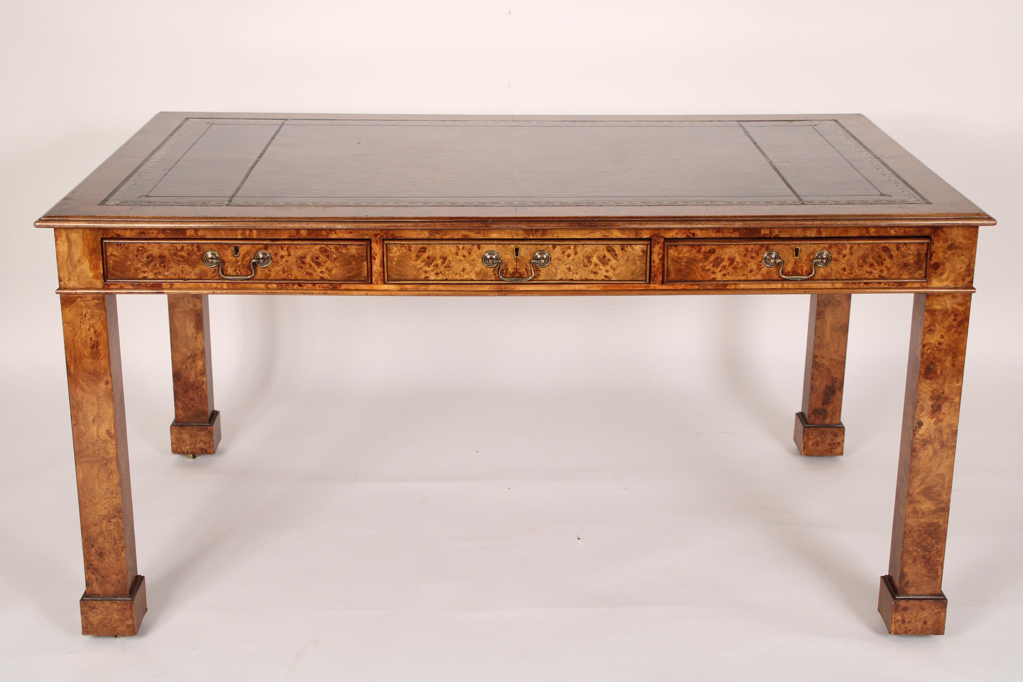 Brass George III Style Partners Writing Table