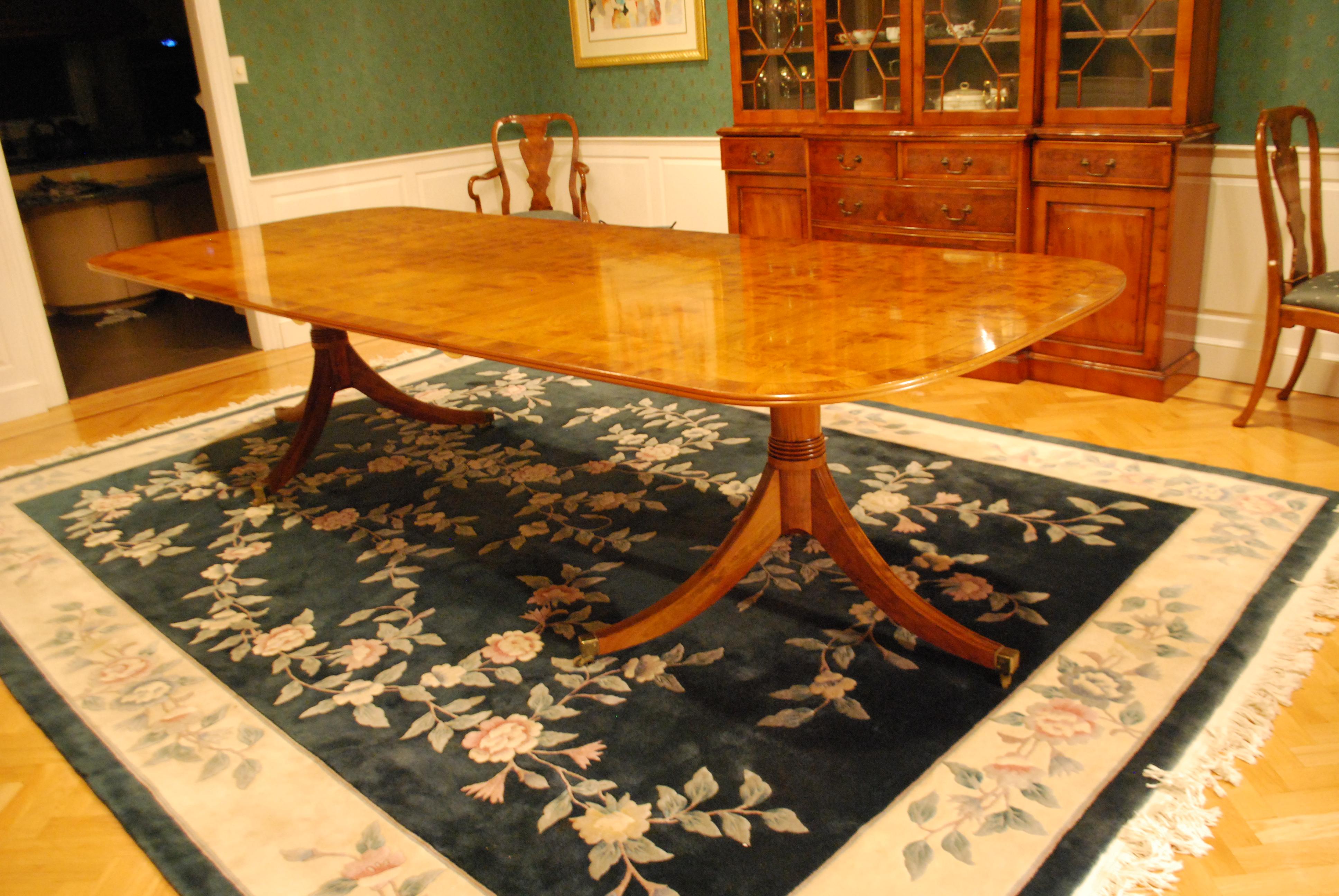 George III Style Pedestal Table in Yewood 14