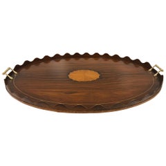 George III Style Rosewood and Inlay Serving Tray