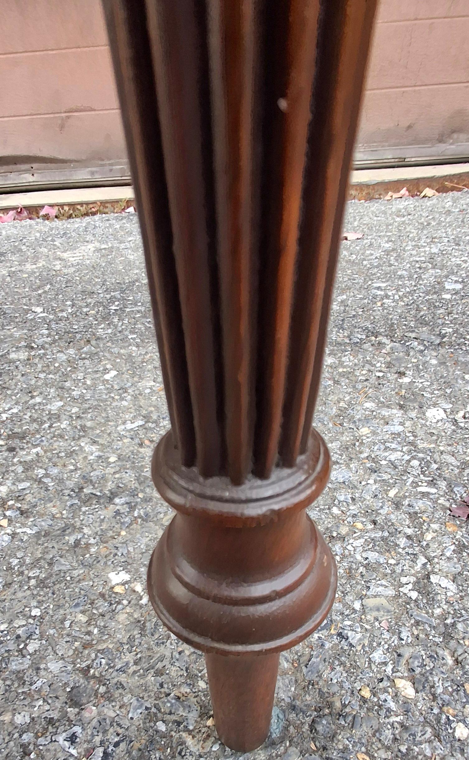 George III Style Satinwood Inlaid Mahogany Fold Top Game Console Table For Sale 10