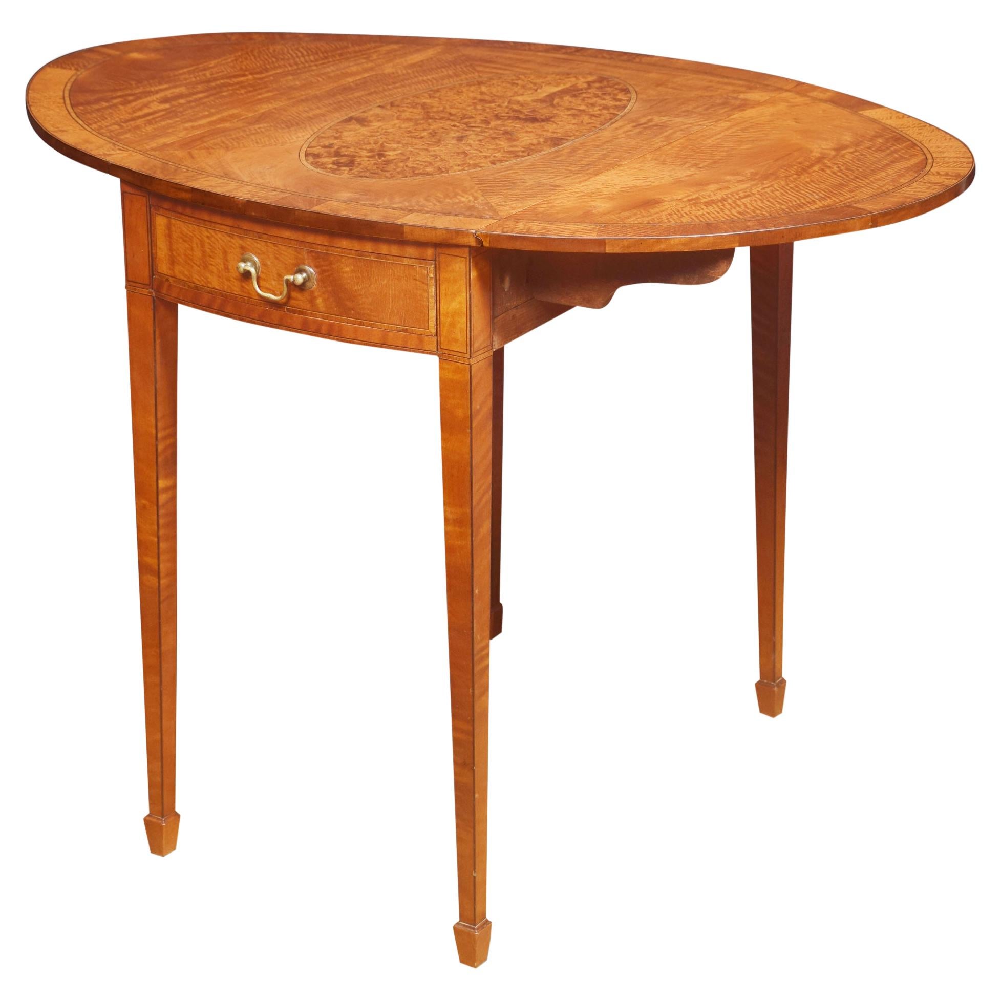 George III Style Satinwood Pembroke Table For Sale