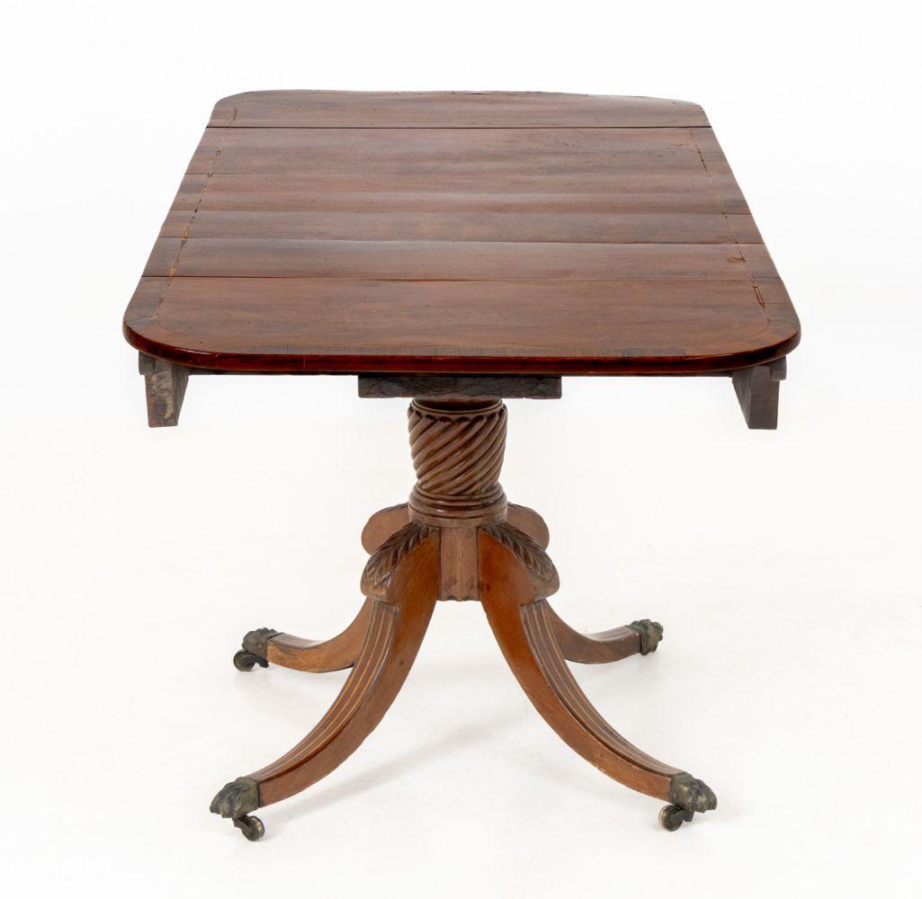 George III Style String Inlaid Mahogany Sofa Table For Sale 5