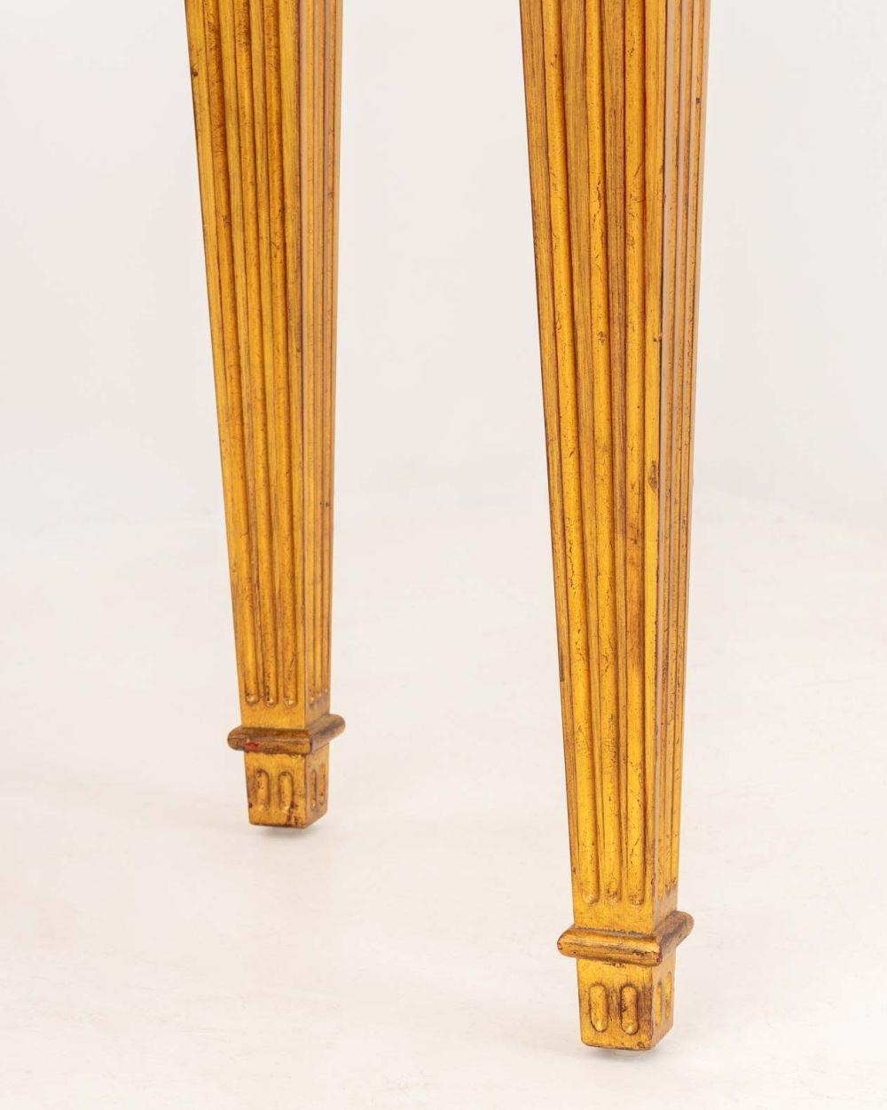 George III Style Travertine Top Giltwood Console In Good Condition For Sale In Astoria, NY