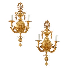 Apliques de Ormolu de dos brazos estilo Jorge III de E.F. Caldwell