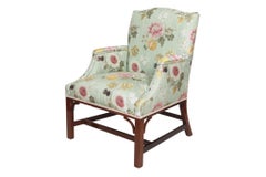 George III Style Upholstered Arm Chair