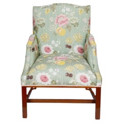 George III Style Upholstered Arm Chair
