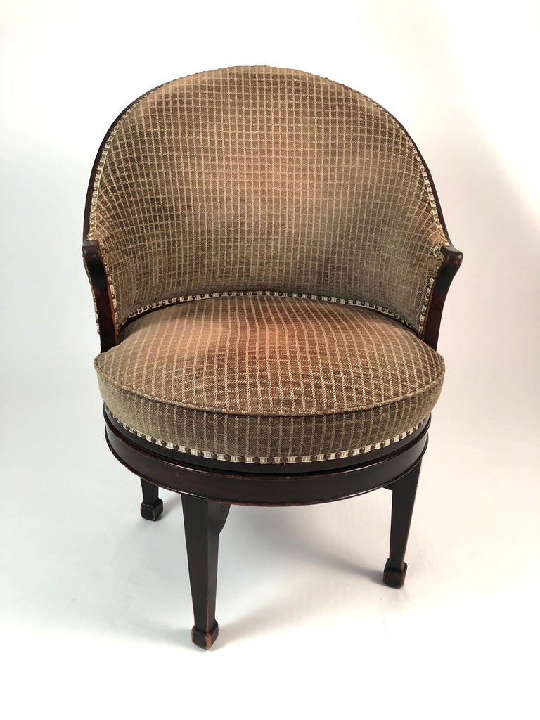 George Iii Style Upholstered Swivel Chair At 1stdibs