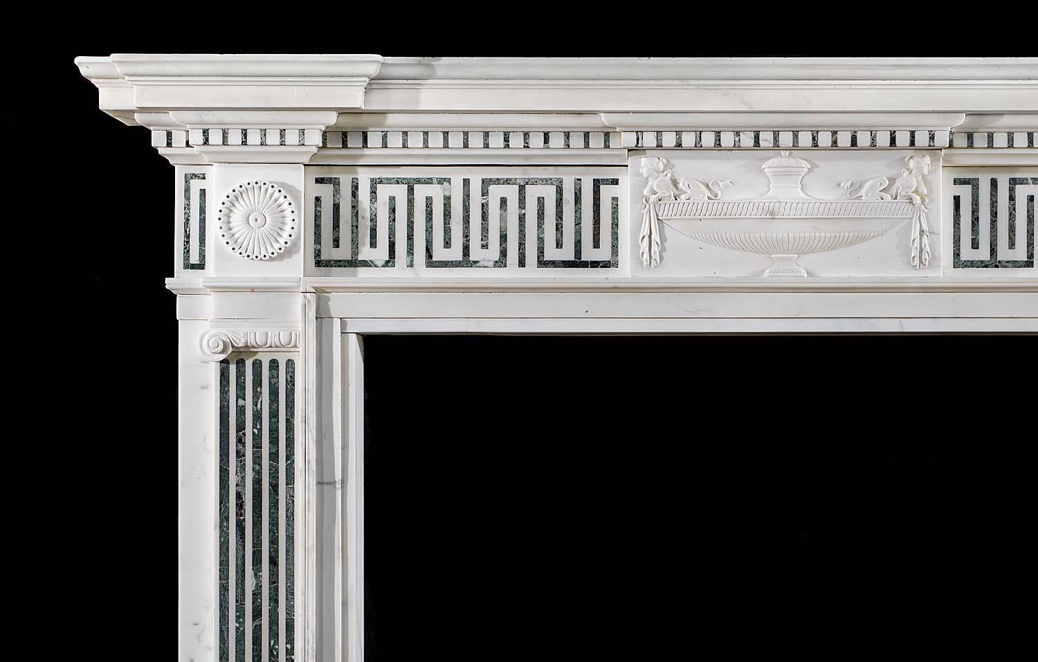 English George III Style Victorian Marble Chimneypiece For Sale