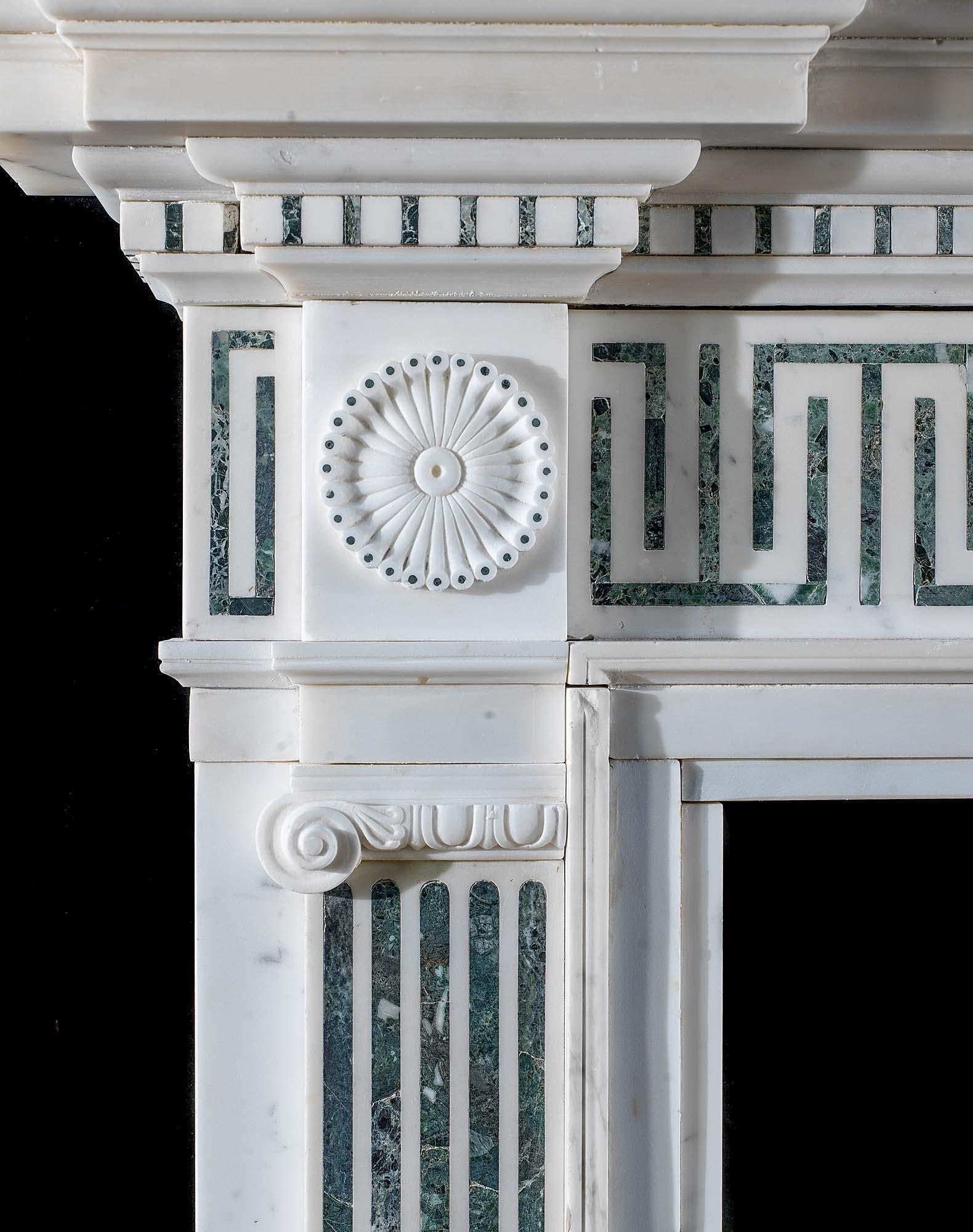 George III Style Victorian Marble Chimneypiece In Good Condition For Sale In London, GB