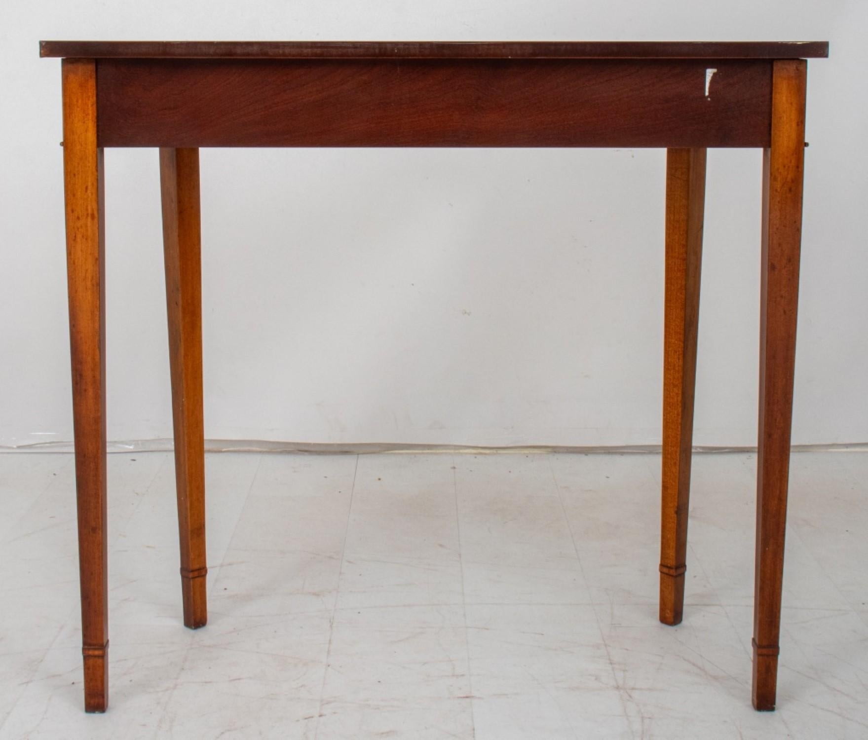English George III Style Yew Wood Serpentine Console	 For Sale