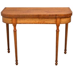 George III Sycamore Card Table George III Sycamore Card Table