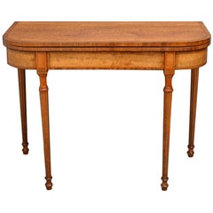 George III Sycamore Card Table