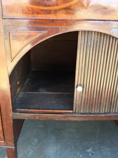 George III Tambour-Door Bow Front Sideboard, circa 1790