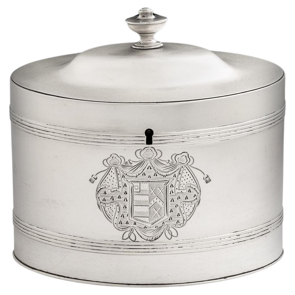 George III Tea Caddy Made in London by Robert Hennell, 1795