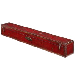 18th Century George III tooled red and gilt leather document box