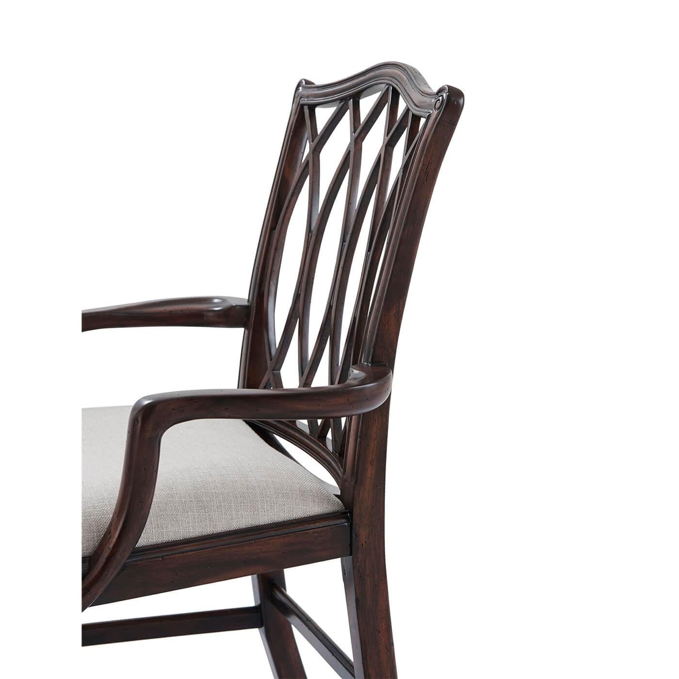 Contemporary George III Trellis Back Armchair For Sale