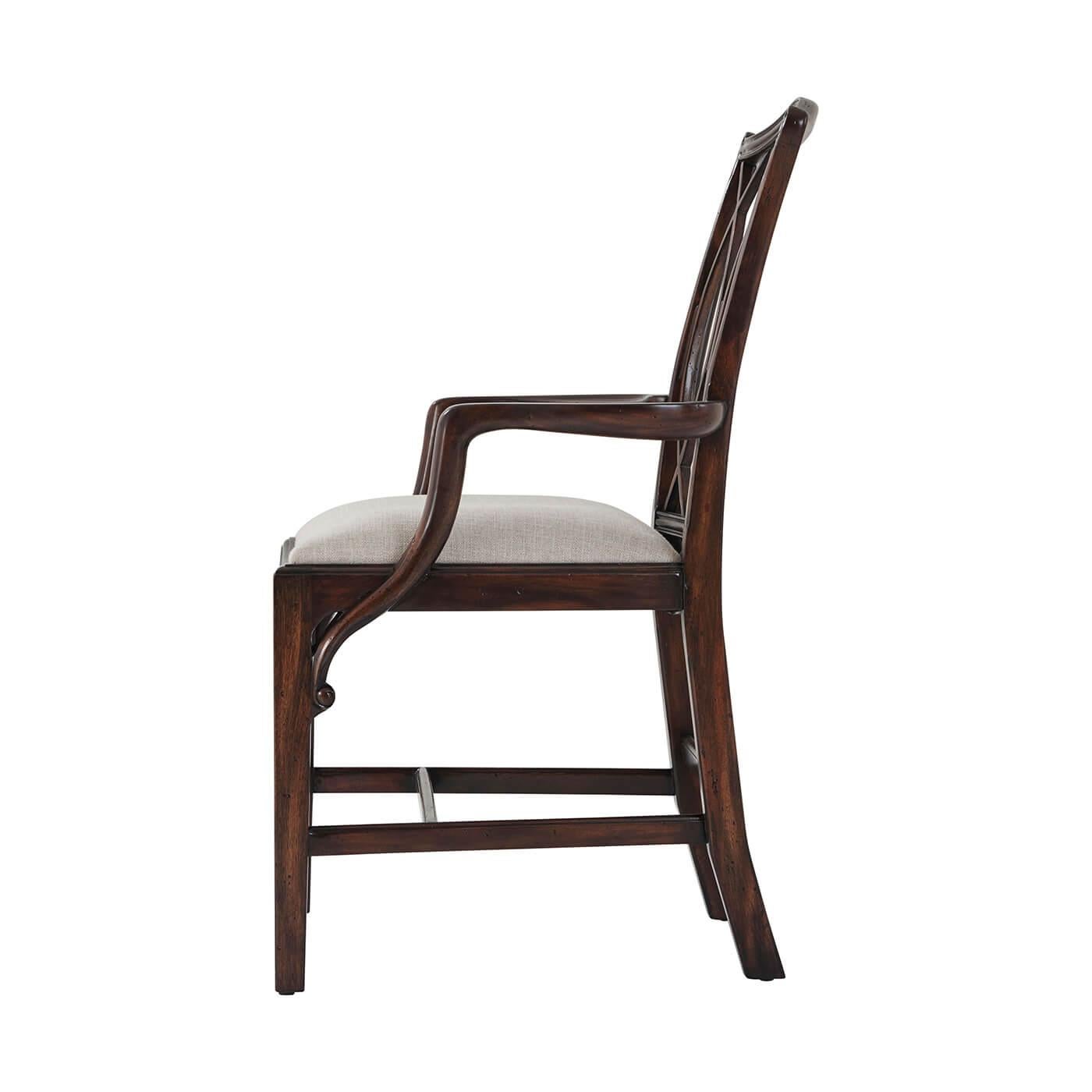 George III.-Sessel mit Spalierrückenlehne (Vietnamesisch) im Angebot