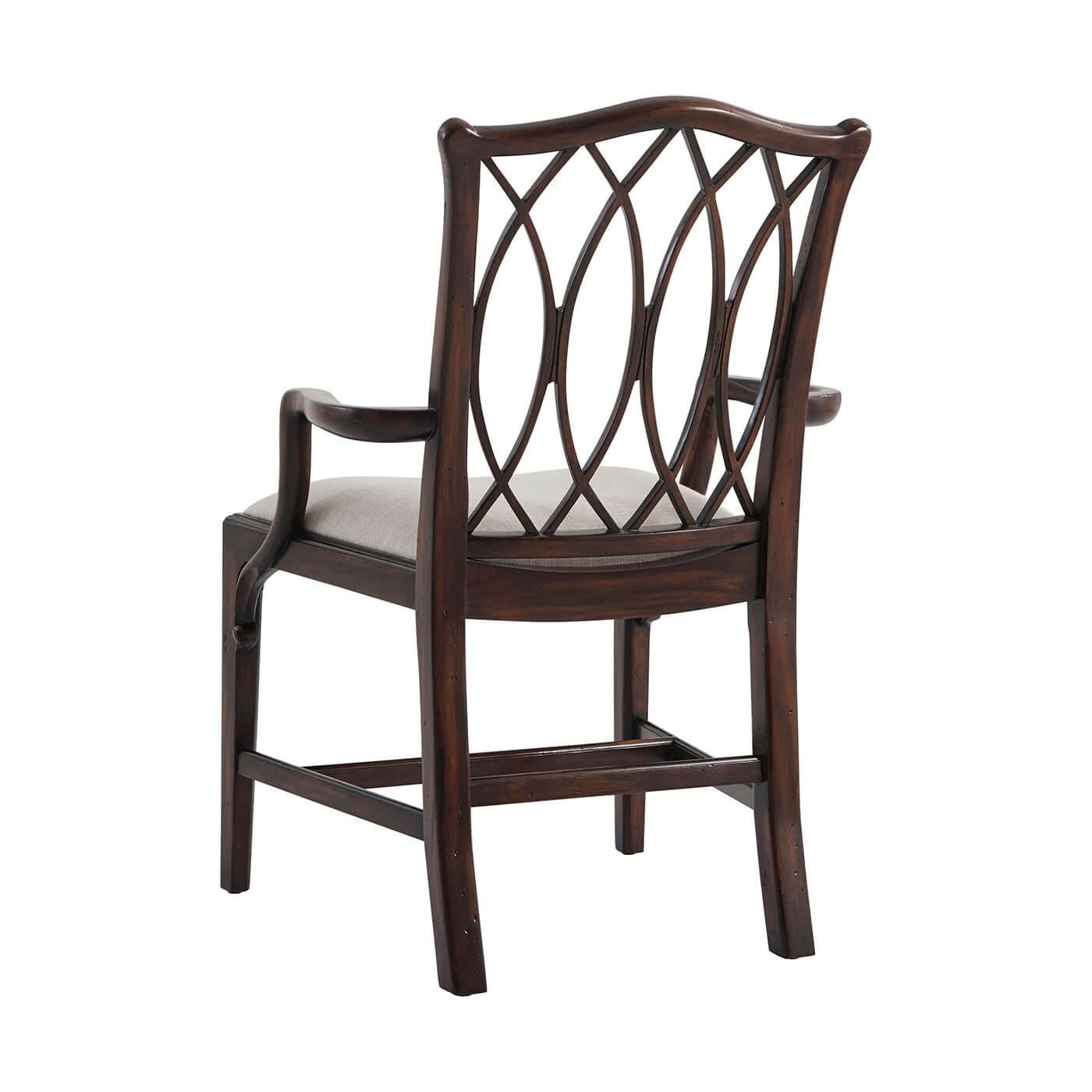 George III.-Sessel mit Spalierrückenlehne (Holz) im Angebot