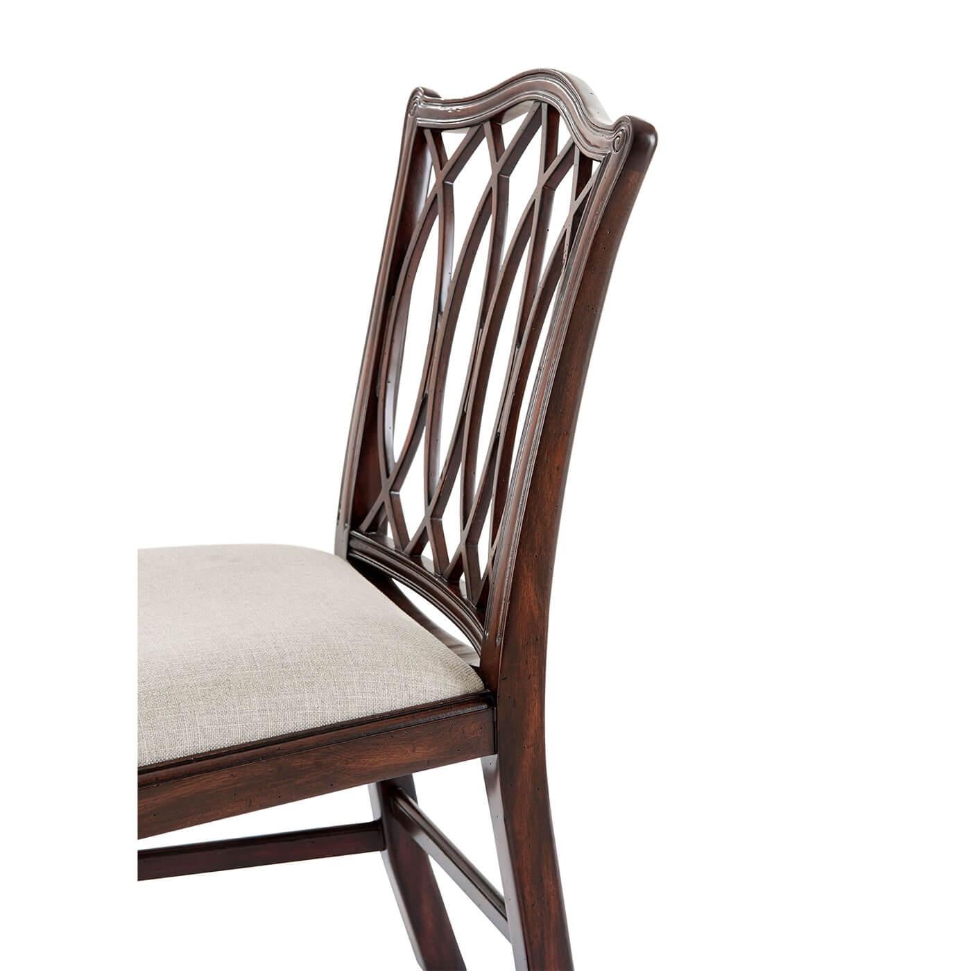 George III Trellis Back Side Chair In New Condition For Sale In Westwood, NJ
