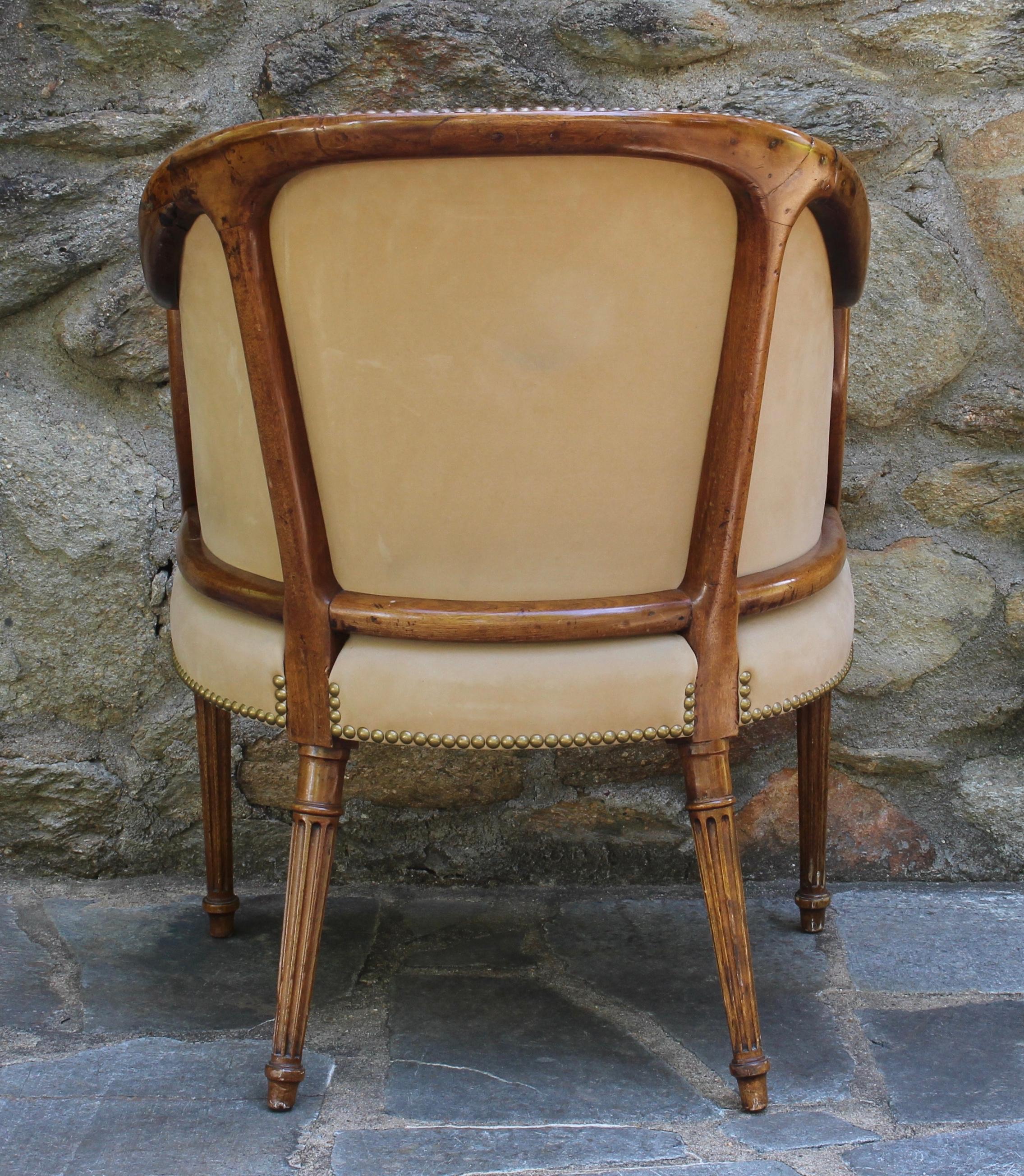 18th Century George III Tub Chair in the French Taste