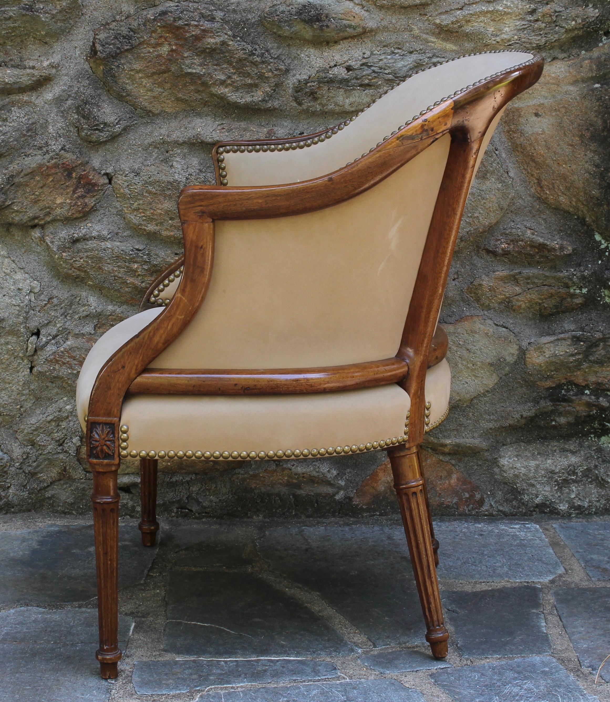 George III Tub Chair in the French Taste 1