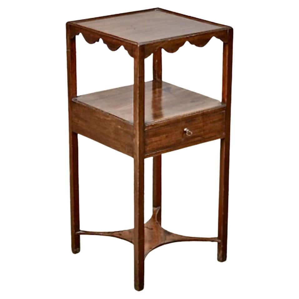 George III Two-Tiered Bedside Table, c. 1800 For Sale at 1stDibs