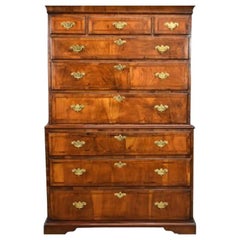 George III Walnut Chest on Chest