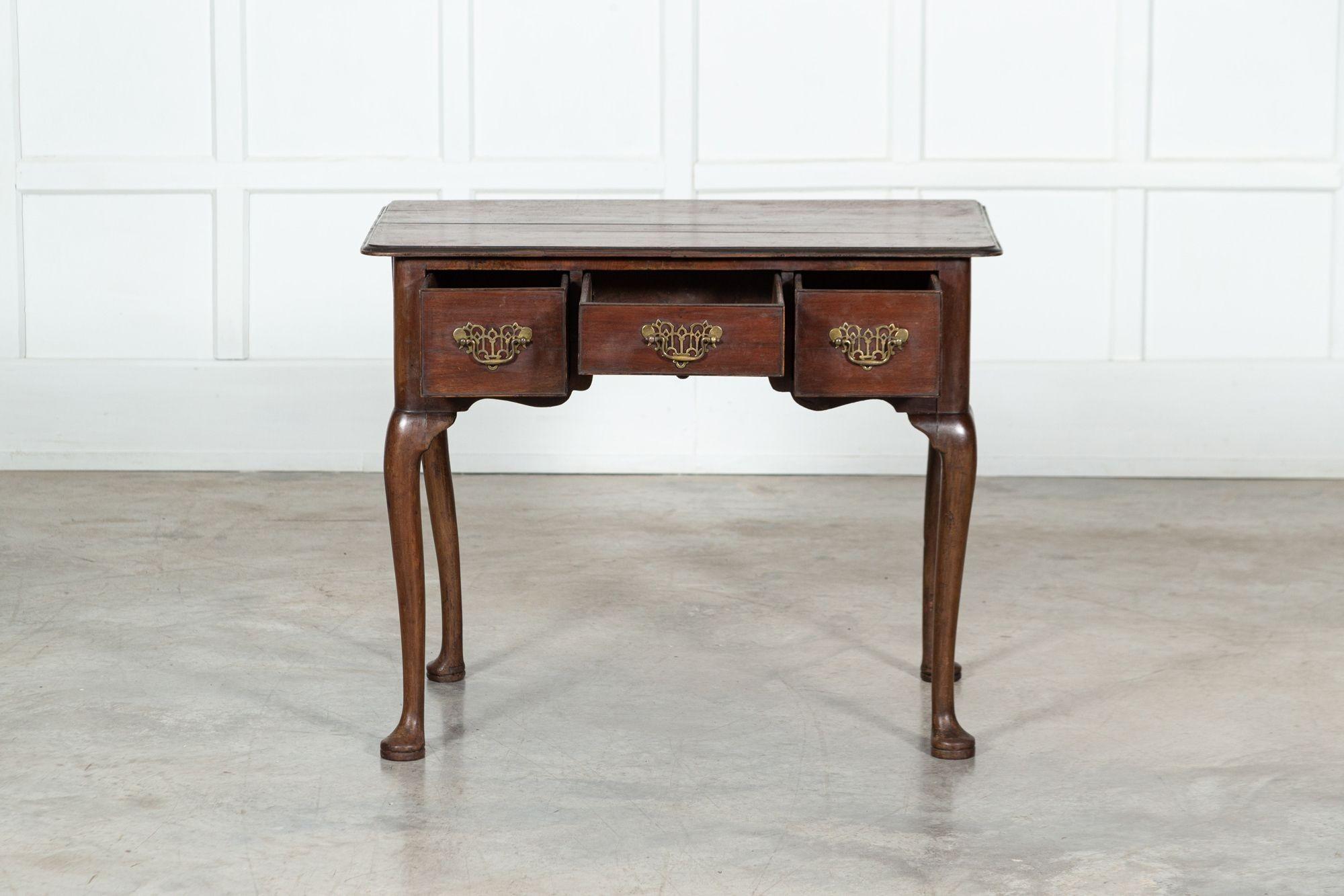 18th Century and Earlier George III Walnut Lowboy For Sale