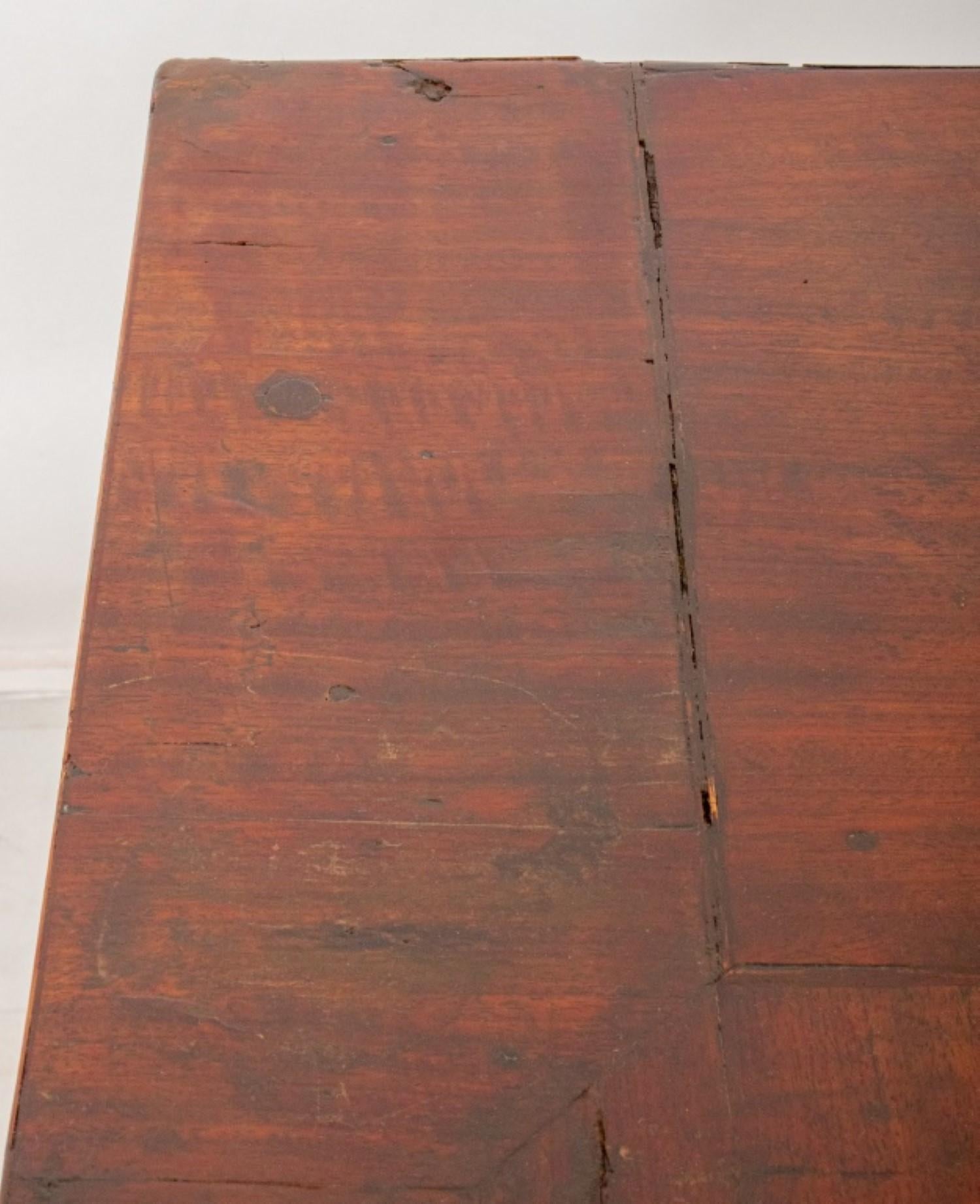 English George III Walnut Tall Kneehole Desk, ca. 1800 For Sale