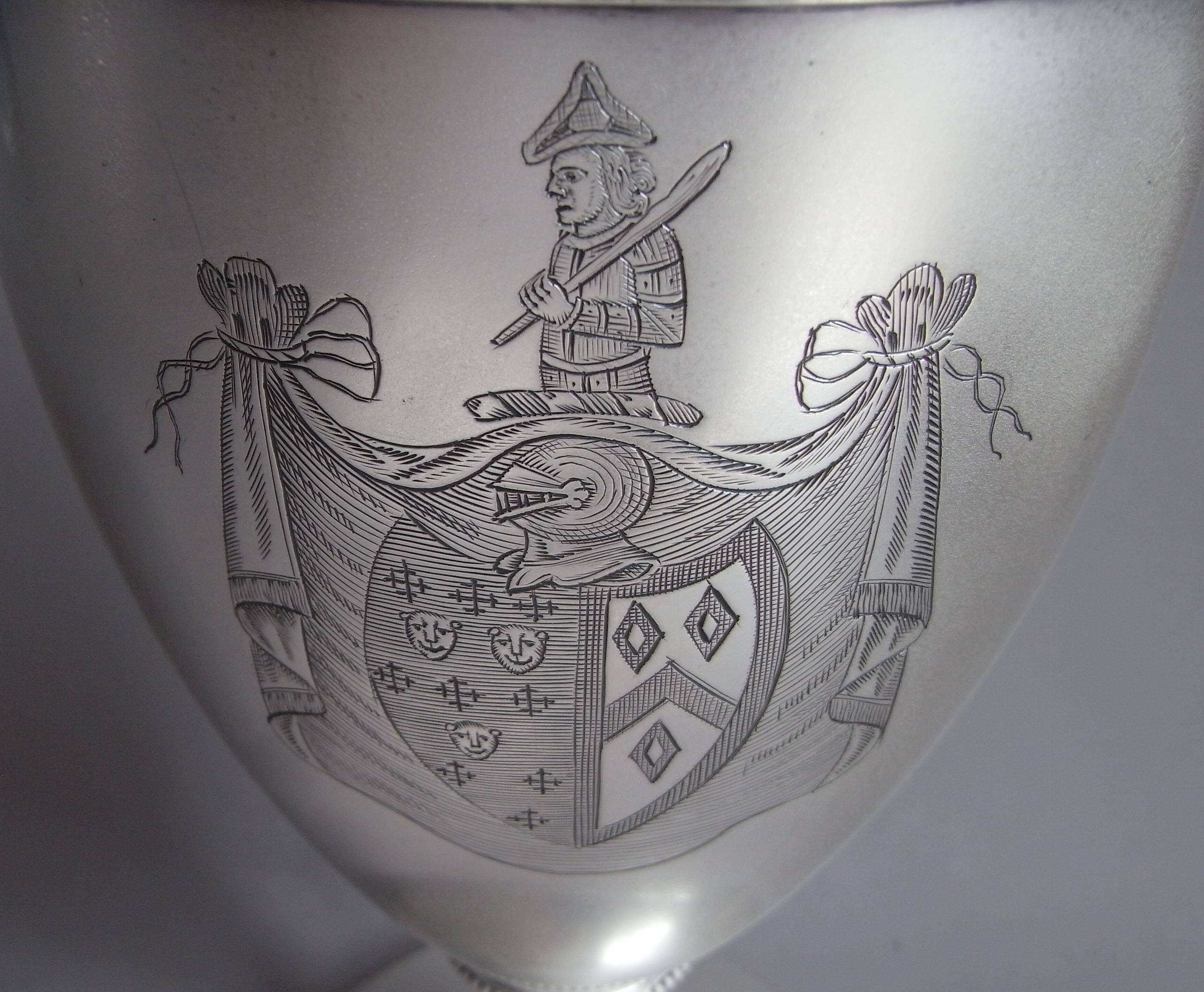 Silver George III Water/Wine Ewer Made by Makepeace & Carter in 1778 For Sale