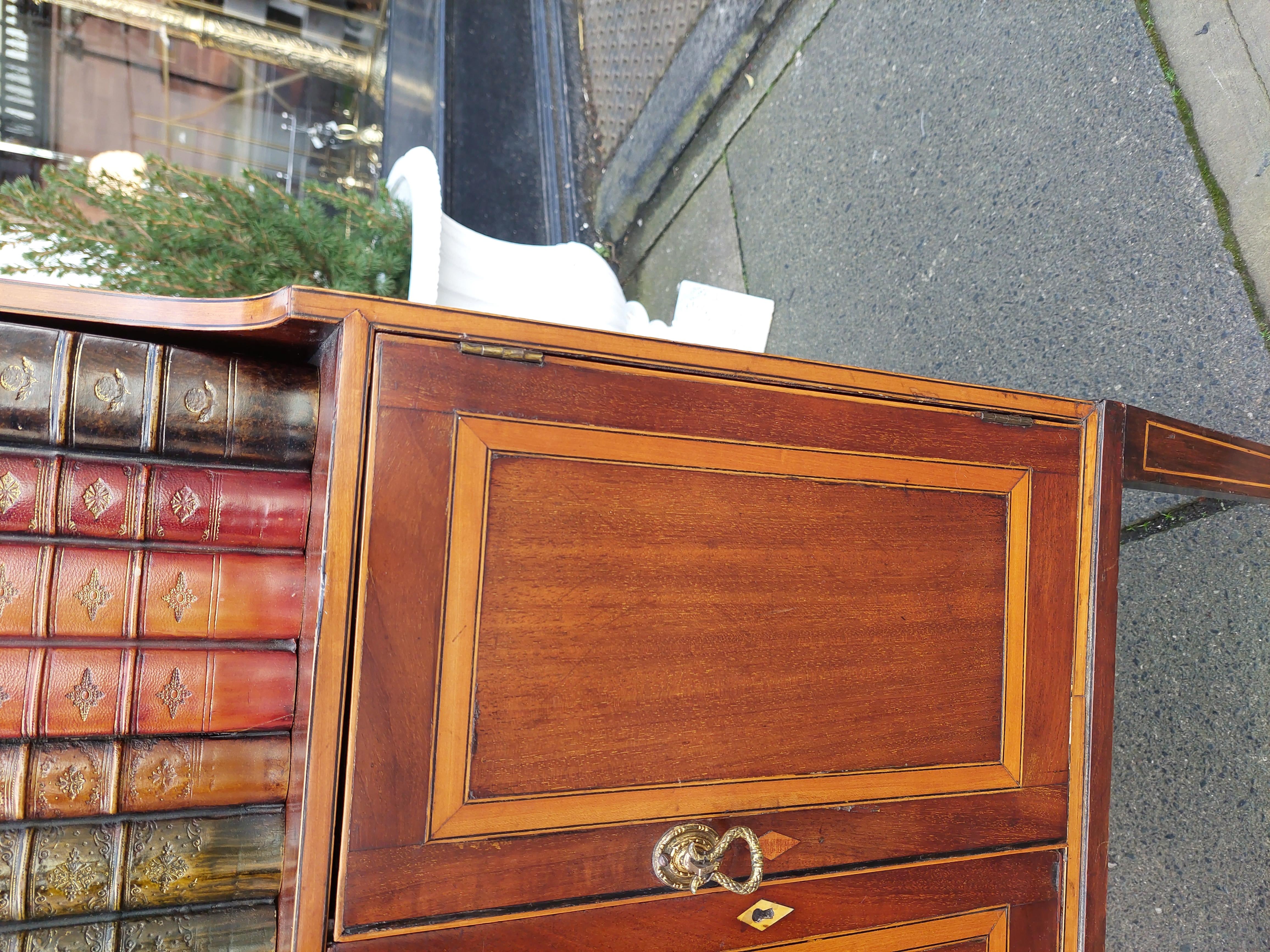 Mahogany George III Waterfall Cabinet Bookcase