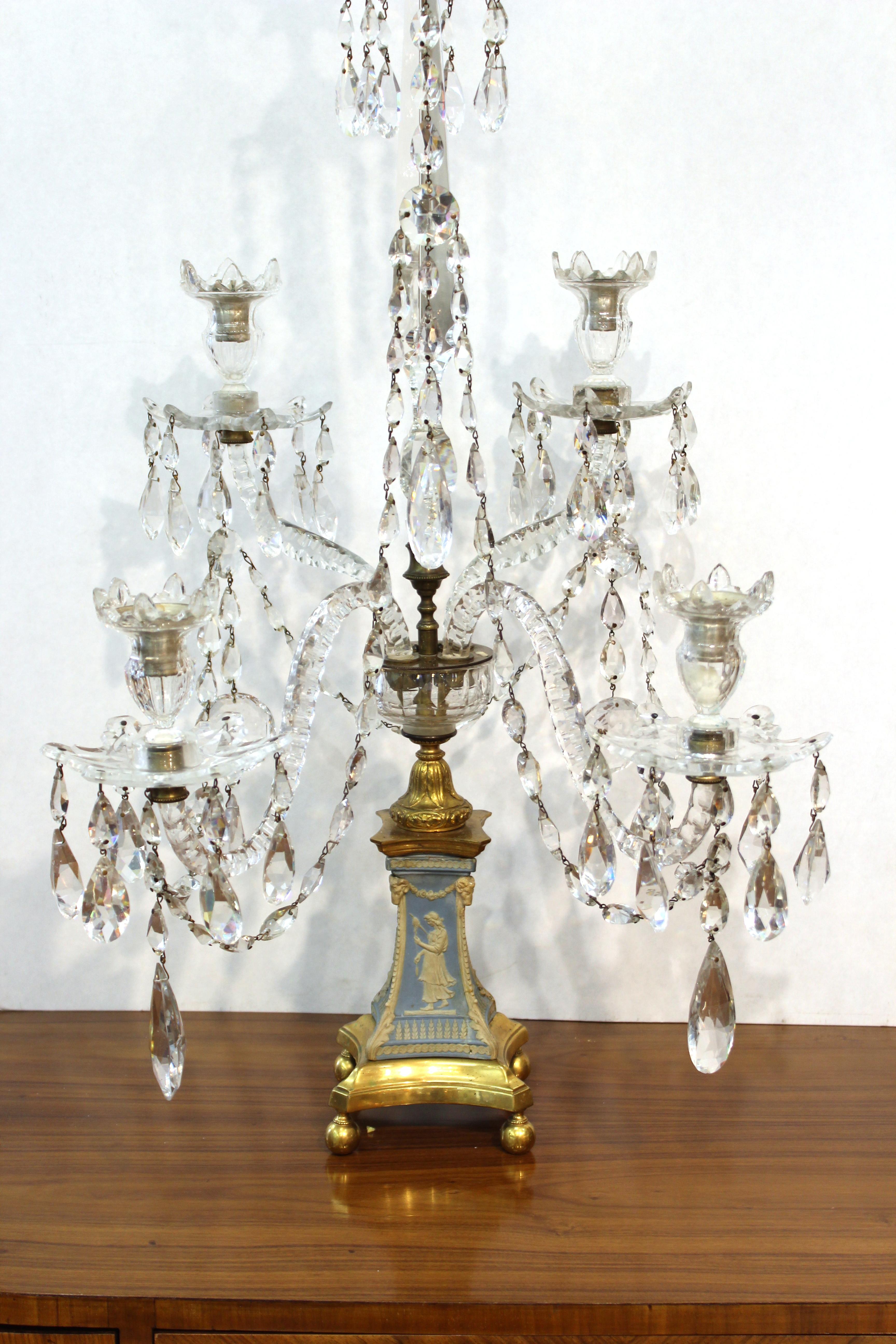 George III William Parker Wedgwood and Gilt Bronze Candelabra Girandoles In Good Condition In New York, NY