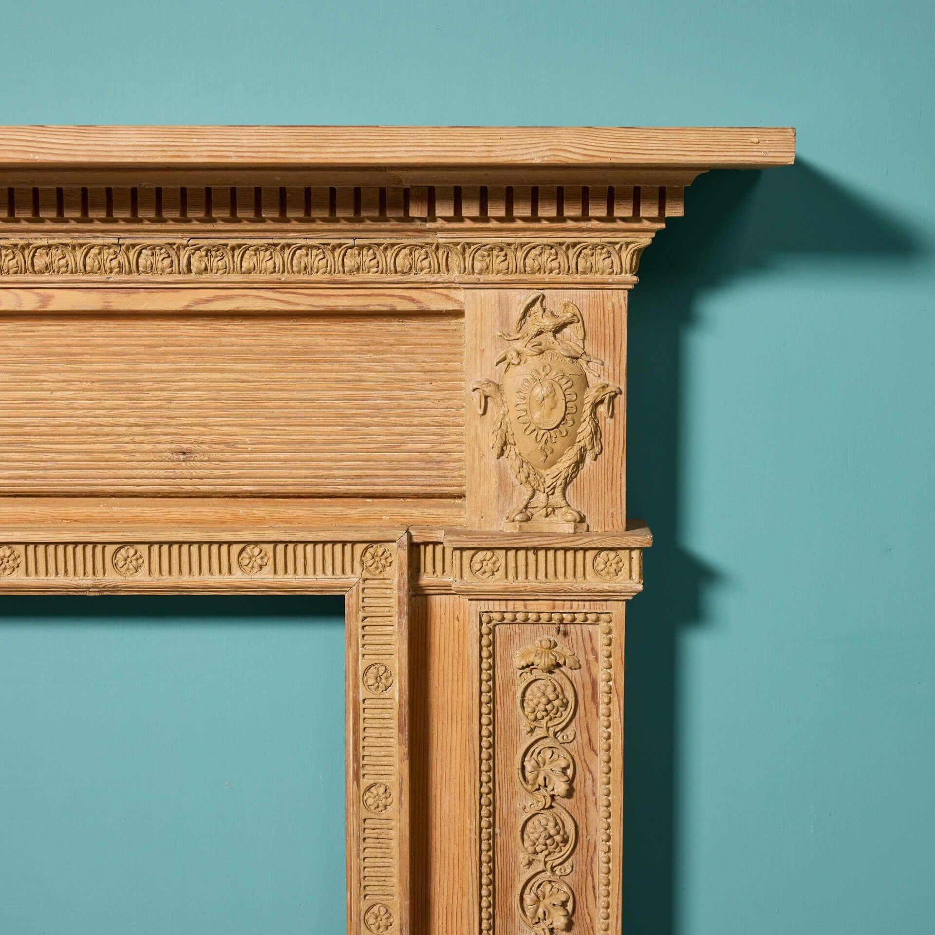 Georgian George III Wooden Fire Surround For Sale