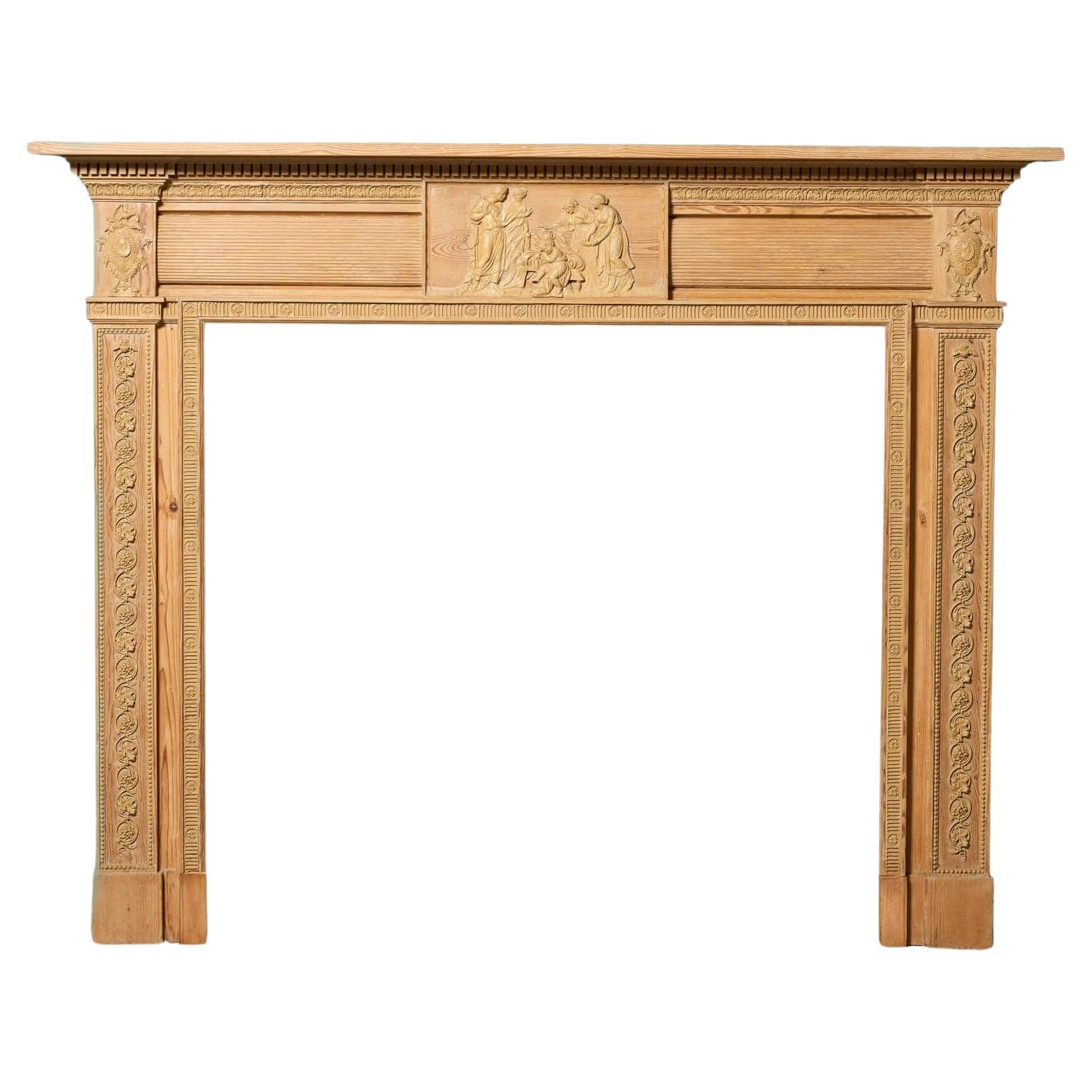 George III Wooden Fire Surround For Sale