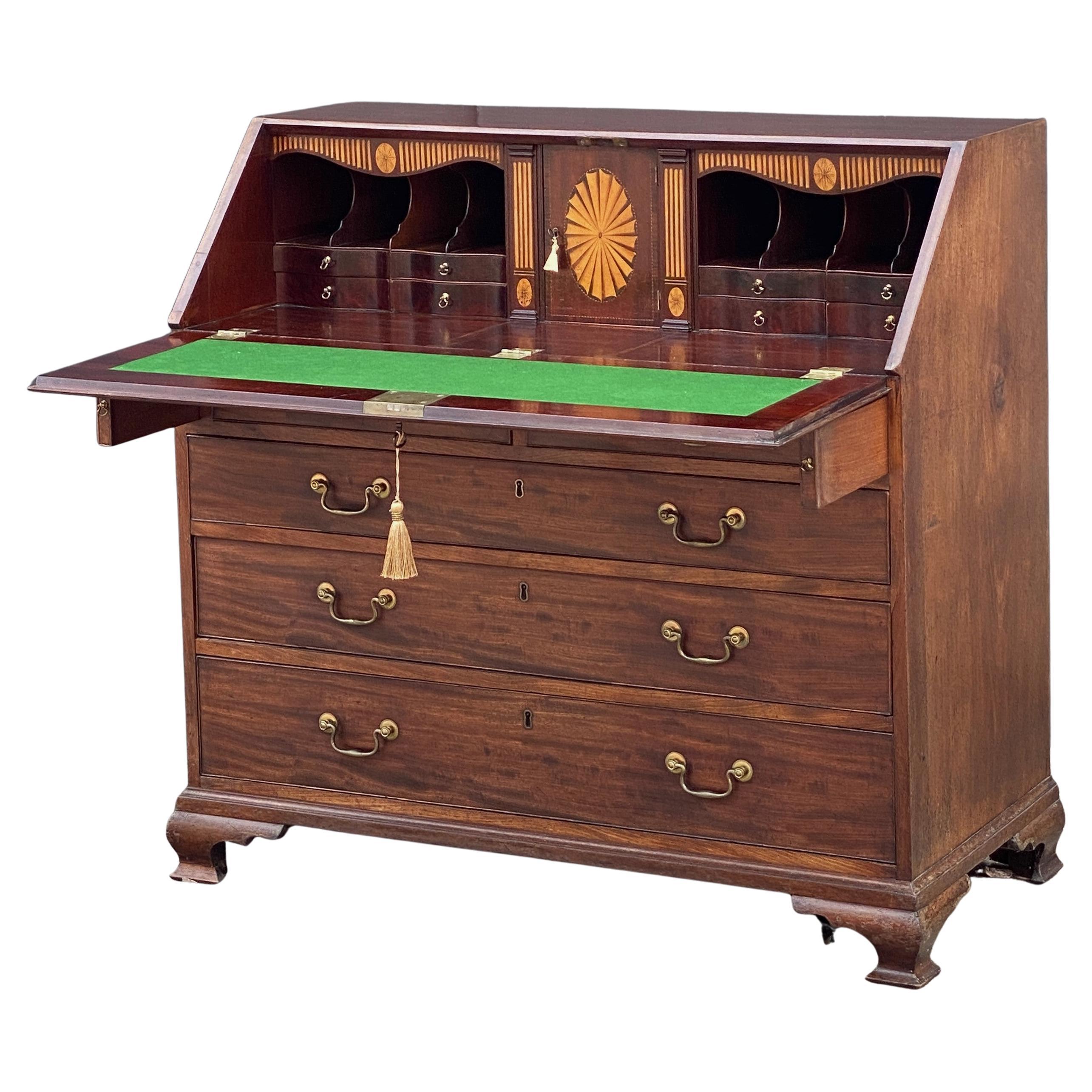 George IIII Bureau Desk or Secretary Chest of Mahogany from the 18th Century