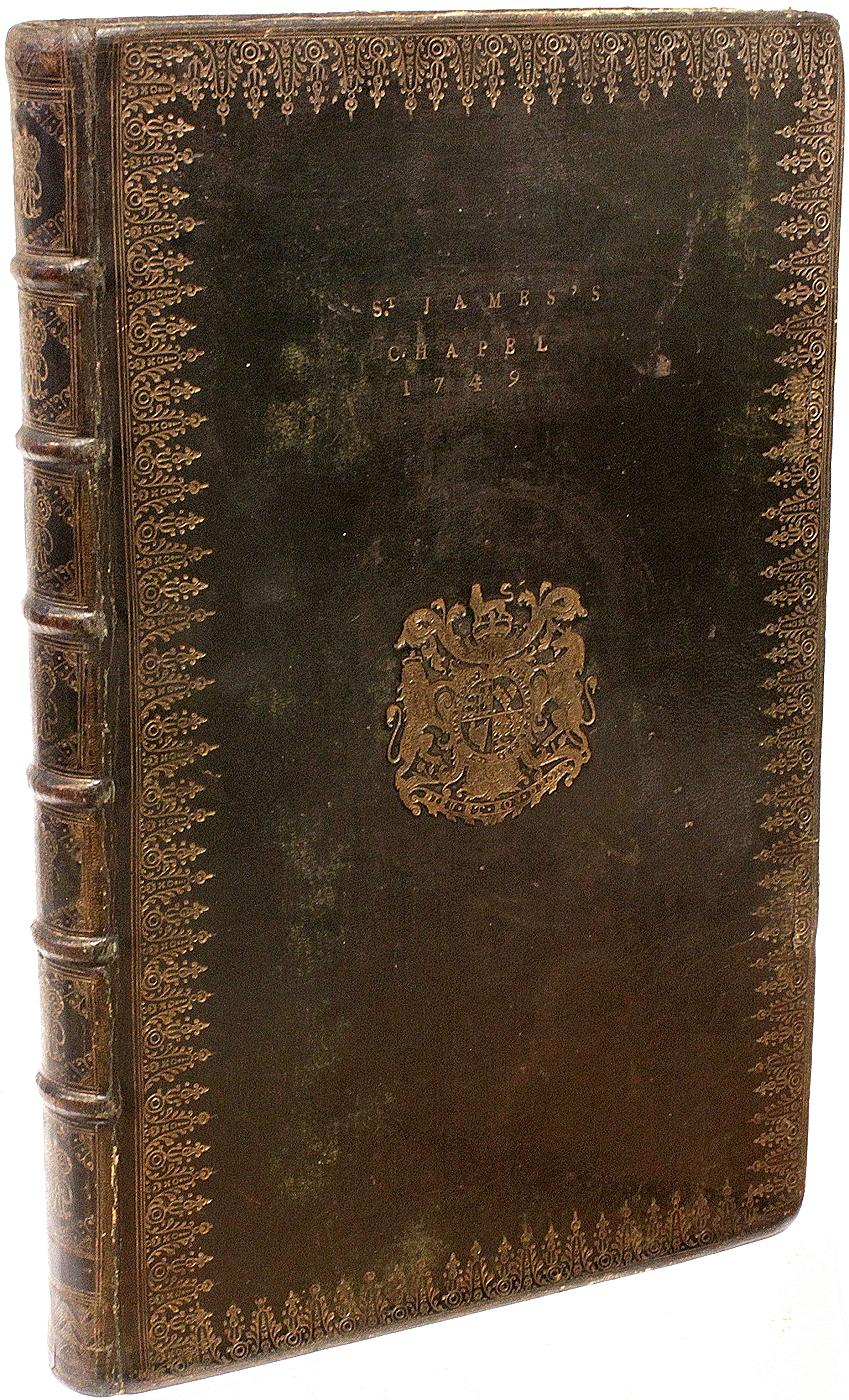 Mid-18th Century GEORGE II's PRAYER BOOK FROM THE ROYAL CHAPEL - 1745 - Book of Common Prayer For Sale