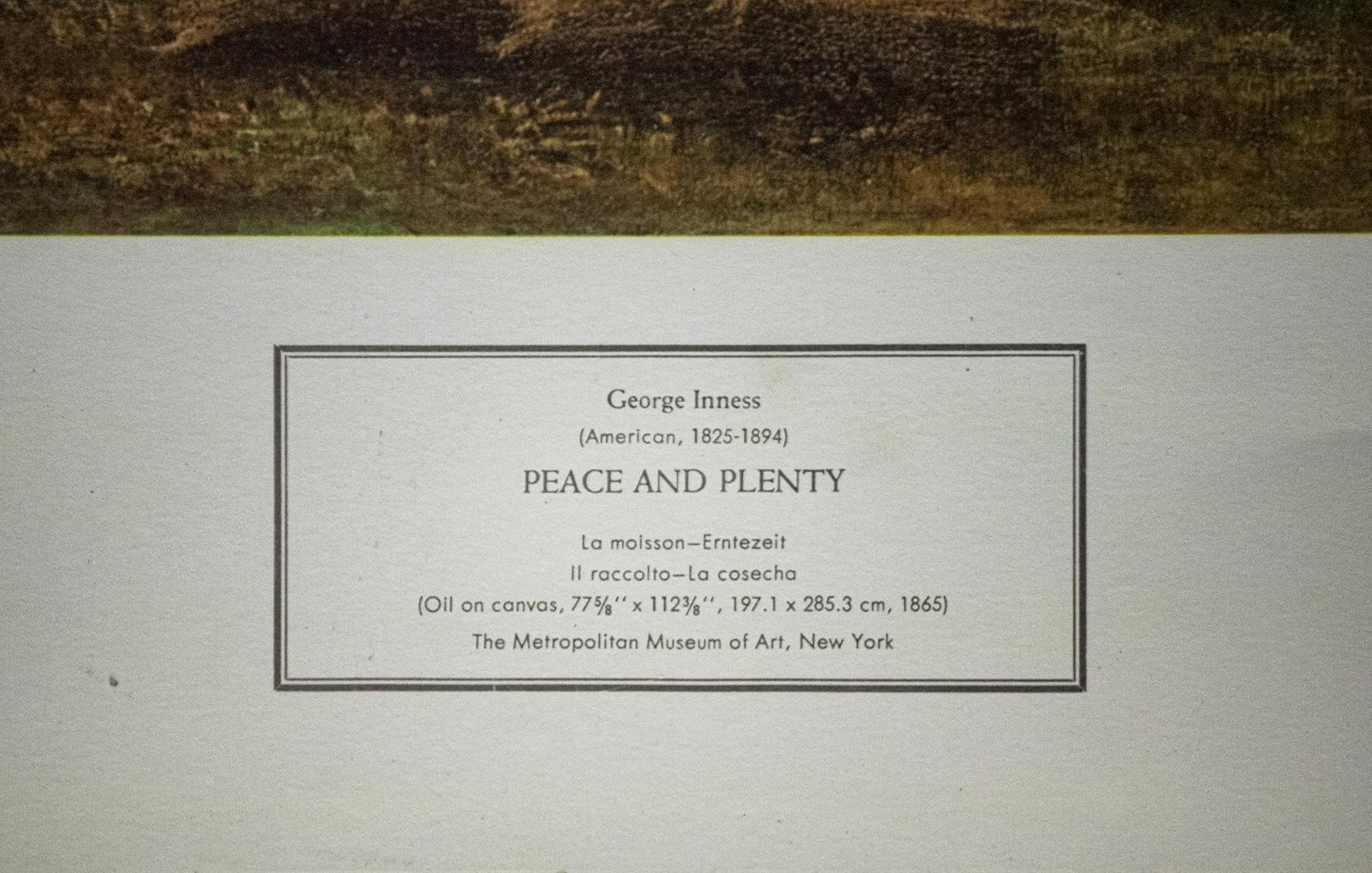 Impression « Peace and Plenty » d'après George Inness, New York Graphic Society, 1940 en vente 1