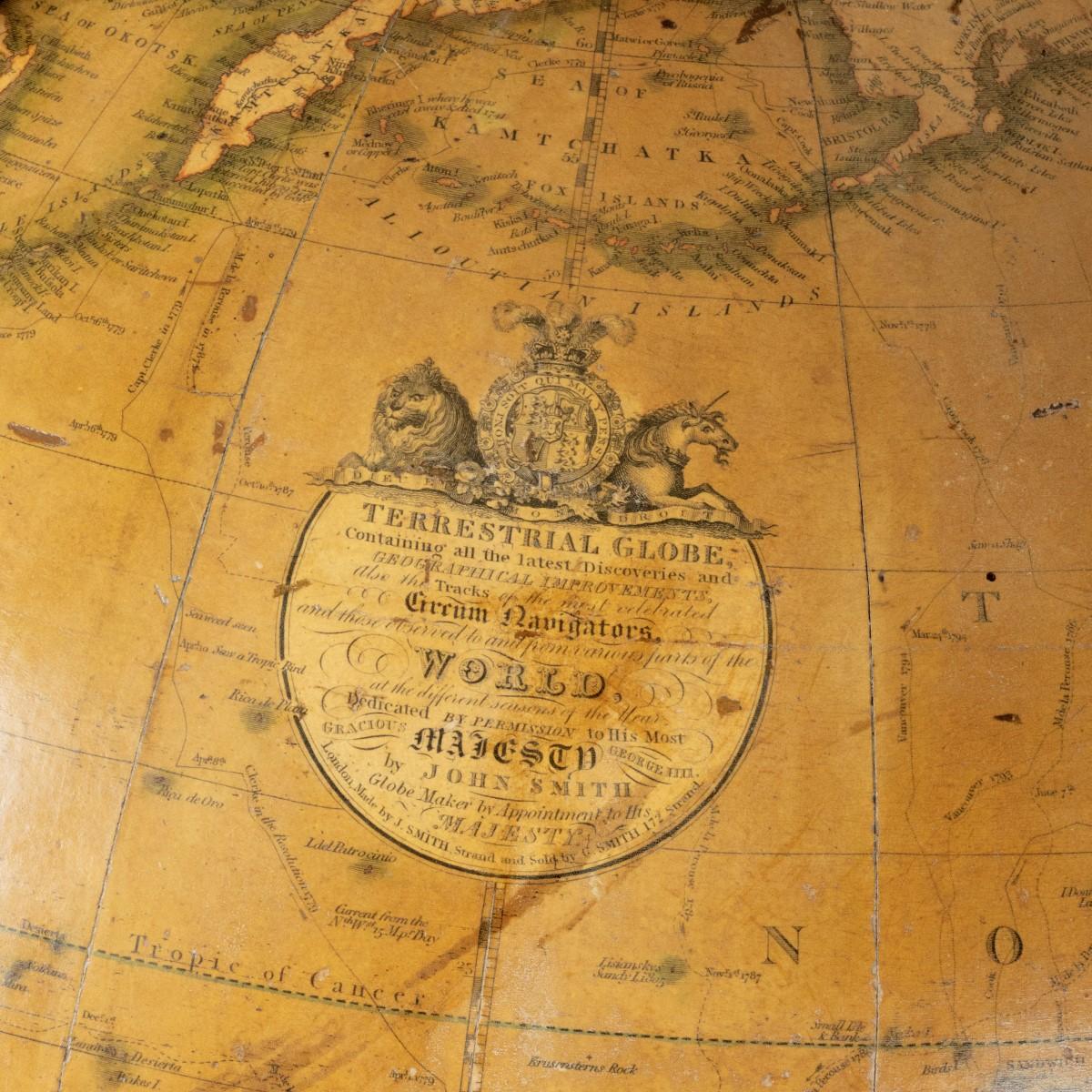 Early 19th Century George IV George Smith Terrestrial Globe