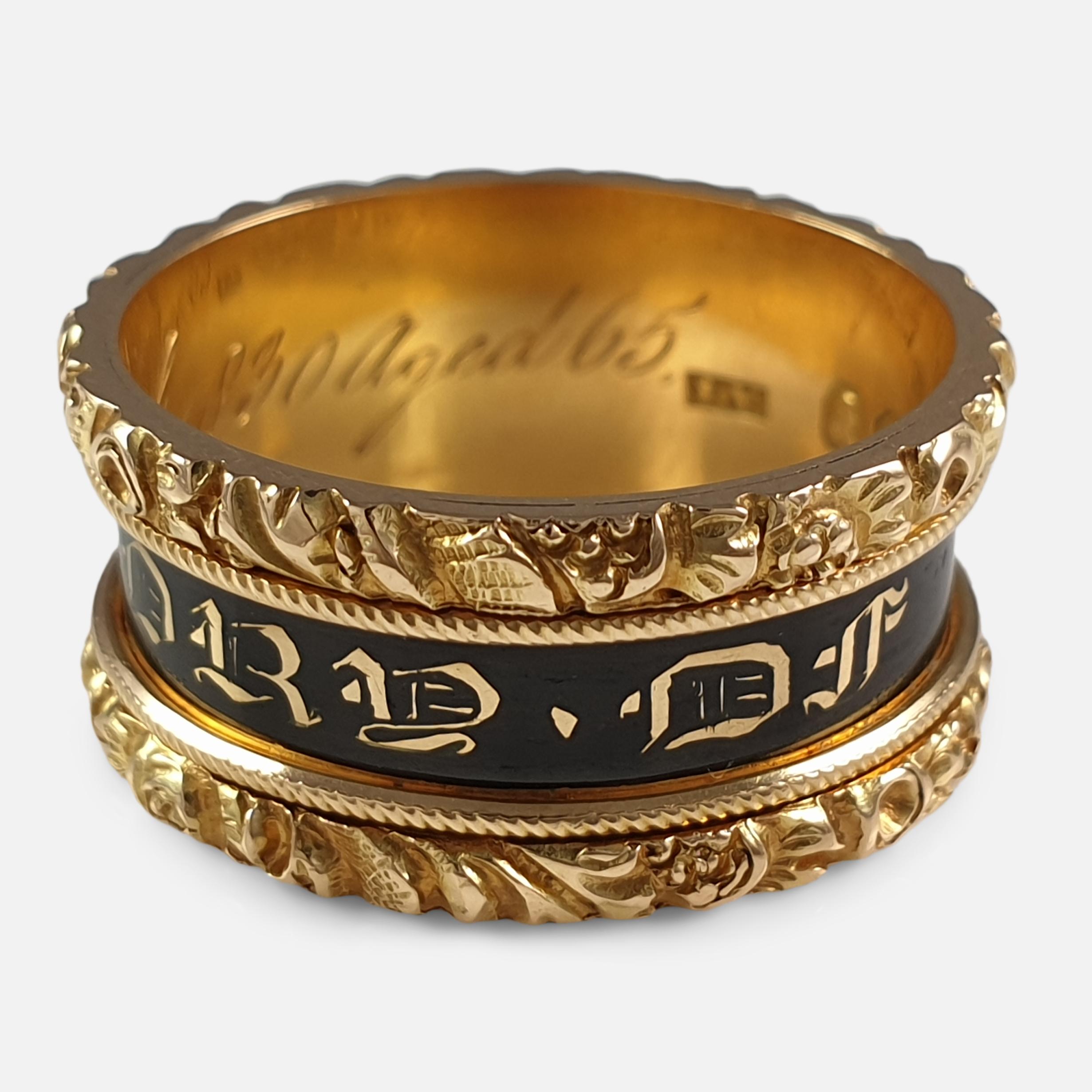 gold mourning ring