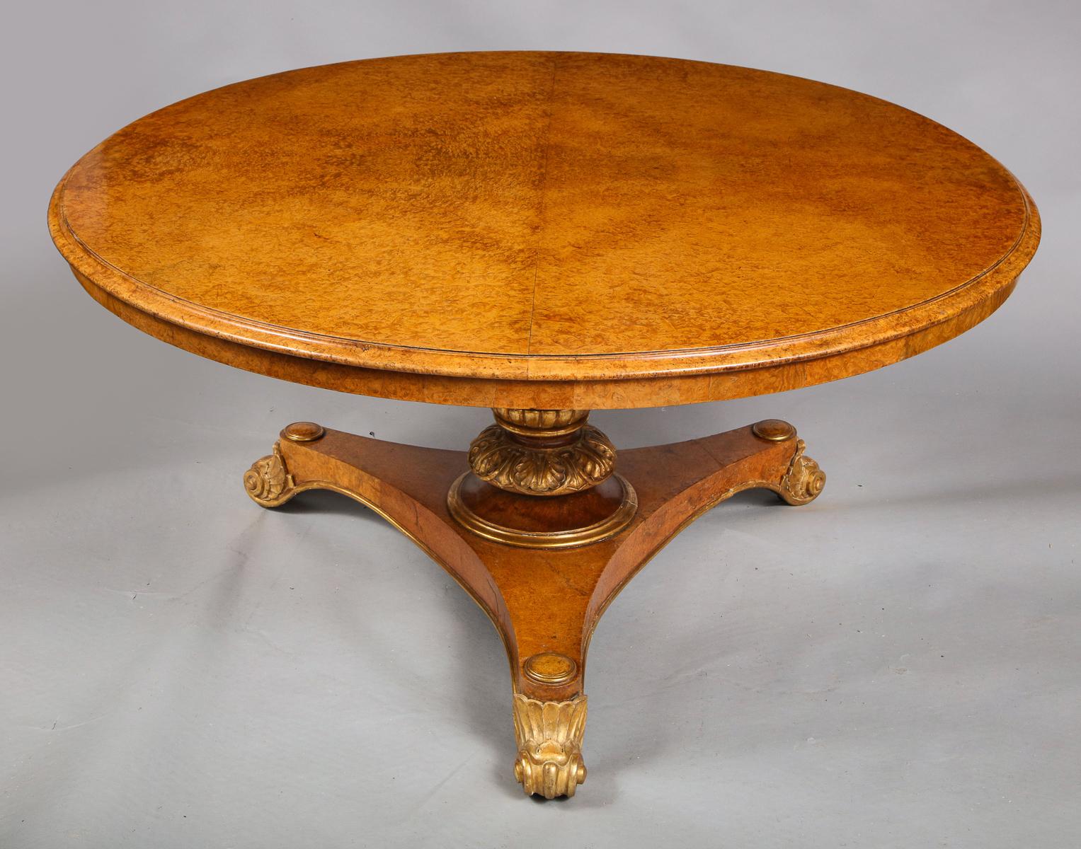 George IV Amboyna and Parcel Gilt Center Table For Sale 9