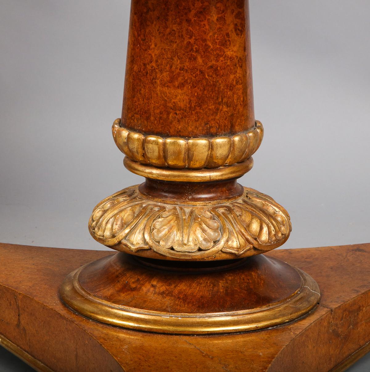 George IV Amboyna and Parcel Gilt Center Table For Sale 11