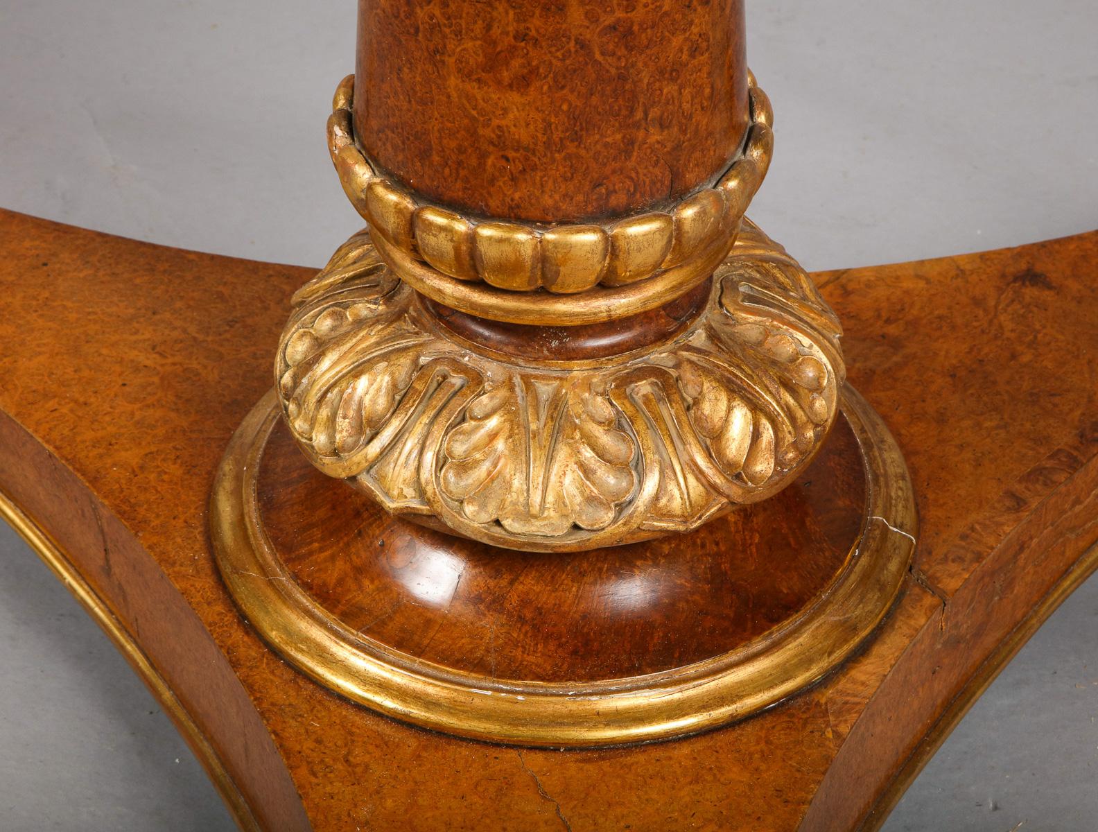 George IV Amboyna and Parcel Gilt Center Table For Sale 12