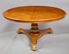 George IV Amboyna and Parcel Gilt Center Table